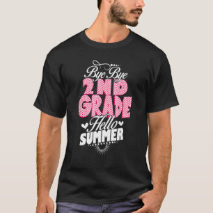 T-shirt Dernière journée de l'école Bye Bye 2e année Bonjo