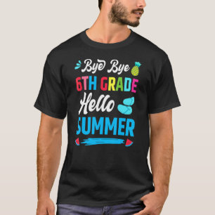 T-shirt Dernière journée de l'école Bye Bye 6e année Bonjo