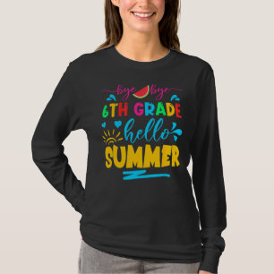 T-shirt Dernière journée de l'école Bye Bye 6e année Bonjo