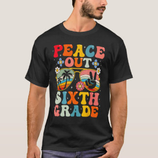 T-shirt Dernière journée de l'école Peace Out Enseignant d