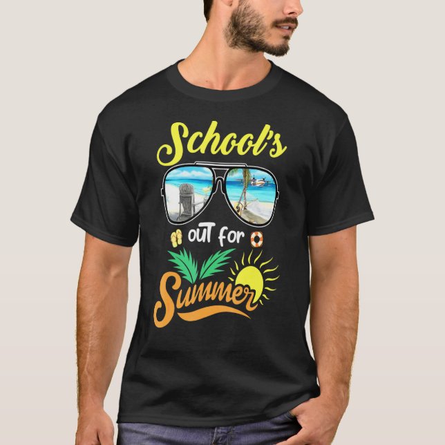 T-shirt Dernière Journée D'Écoles Sorties Pour Enseignant  (Devant)