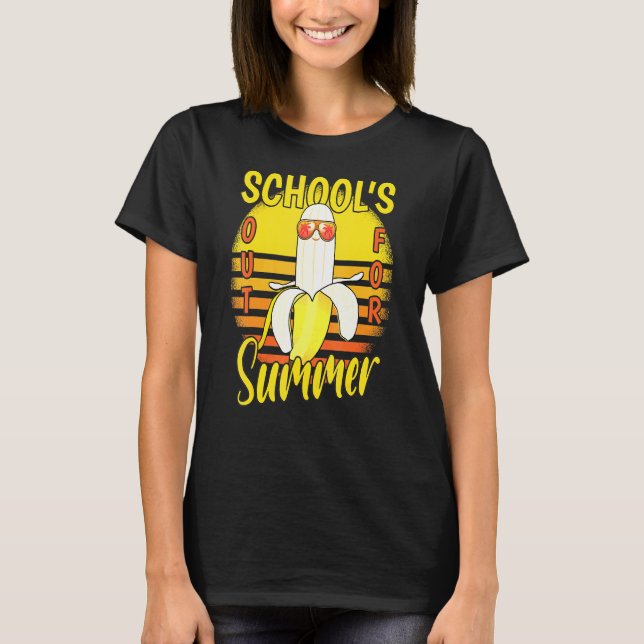 T-shirt Dernière Journée D'Écoles Sorties Pour Les Vacance (Devant)