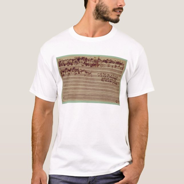 T-shirt Dernière page de l'art de la fugue, 1740s (Devant)