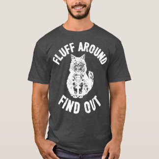 T-shirt déroulez et découvrez drôle chat