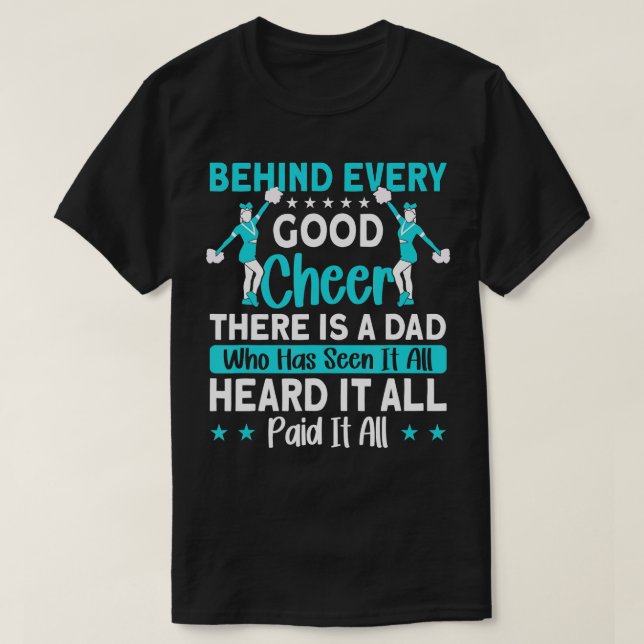 T-shirt Derrière chaque bon papa Cheer papa Cheerleader pa (Design devant)