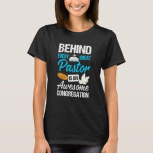 T-shirt Derrière Chaque Grand Pasteur Se Trouve Une Congre