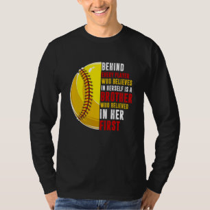 T-shirt Derrière chaque joueuse se cache un frère qui a cr