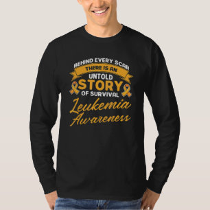 T-shirt Derrière chaque Scar Untold Story Soutien Leukemia