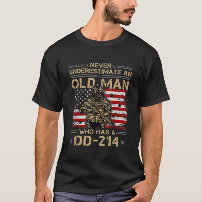 T-shirt des anciens du DD214 pour hommes (Devant)