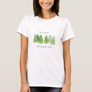 T-shirt Des arbres d'hiver peints à la main permettent de