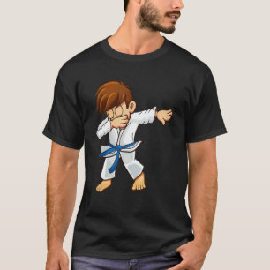 T-shirt Des artistes martiaux Dabbing avec ceinture bleue