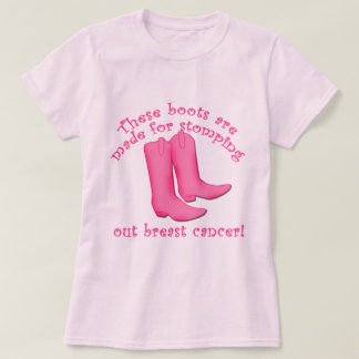 T-shirt Des bottes sont faites pour le cancer du sein