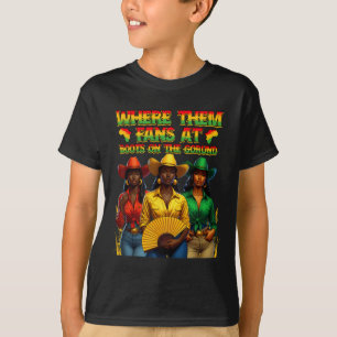T-shirt Des bottes sur le terrain Juneteenth Cowgirls Où s