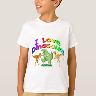 T-shirt Des cadeaux aime dinosaures d'enfants "je"
