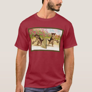 T-shirt Des chatons Vintages jouent au tennis de chat