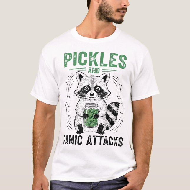 T-shirt Des chicots Et Des Attaques De Panique Le Raccoon  (Devant)