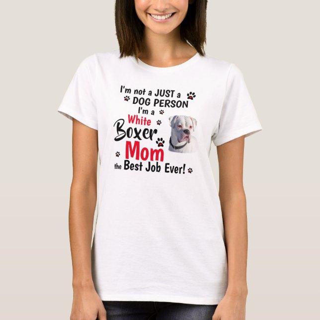 T-shirt Des chiens de boxe blancs pour maman (Devant)