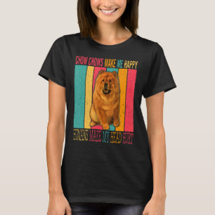 T-shirt Des Chows vintages Rétro Rendent Heureux Les Humai