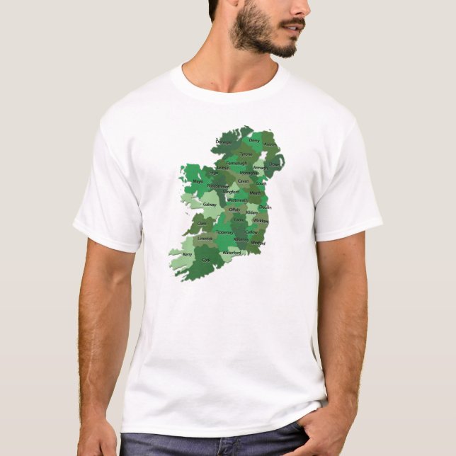 T-shirt des comtés de l'Irlande (Devant)