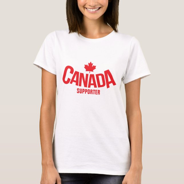 T-shirt des dames de la feuille d'érable du Canada (Devant)