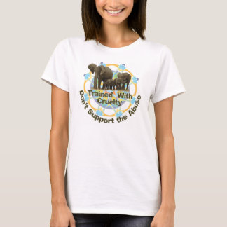 T-shirt Des éléphants sont formés avec la cruauté