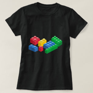T-shirt Des enfants colorés par des briques construites p