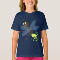 T-shirt des enfants de lucioles en caricature