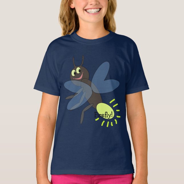 T-shirt des enfants de lucioles en caricature (Devant)