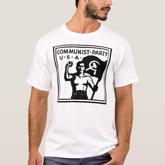 T-shirt des Etats-Unis de parti communiste (Devant)