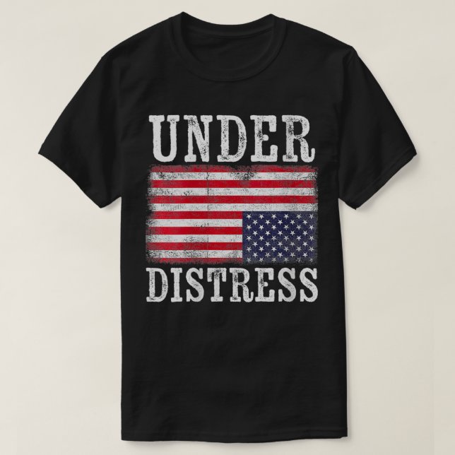 T-shirt Des Femmes À L'Encontre Du Drapeau Américain Sous  (Design devant)