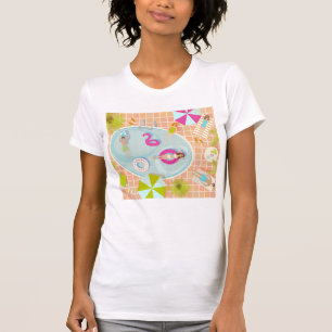 T-shirt Des filles et des garçons du bikini jouant au jeu 