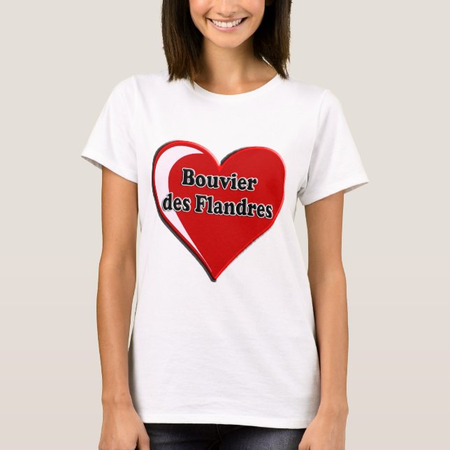 T-shirt DES Flandres de Bouvier sur le coeur pour des (Devant)