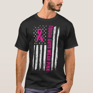 T-shirt Des Gars Durs Portent Le Drapeau Rose Américain Ca