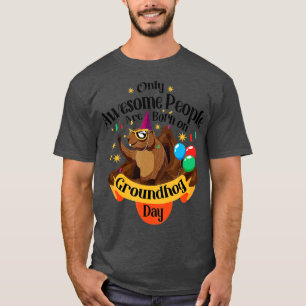 T-shirt Des Gens Impressionnants Nés Sur La Marmotte Jour