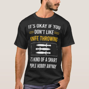T-shirt Des Gens Intelligents Couteau Couteaux Jetants Cou
