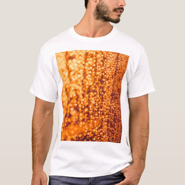 T-shirt Des gouttes orange sur verre, arrière - plan abstr (Devant)