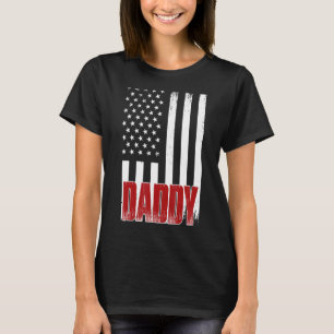 T-shirt Des Hommes Déchiré Américain Drapeau Papa Américai