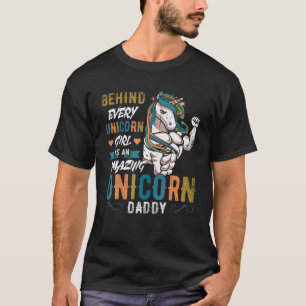 T-shirt Des Hommes Derrière Chaque Unicorn Fille Extraordi
