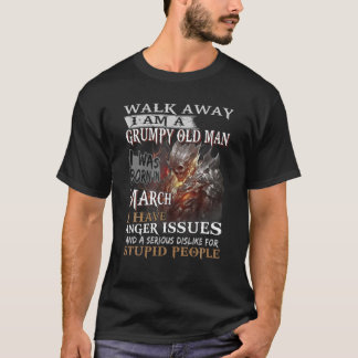 T-shirt Des Hommes Marchent Je Suis Un Vieux Homme Grumeux