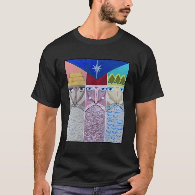 T-shirt Des Hommes Sages Cherchent Toujours Lui Tres Reyes (Devant)