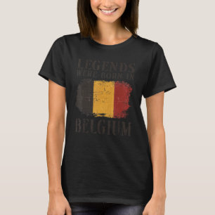 T-shirt Des Légendes Du Drapeau Belge vintage Sont Nées En