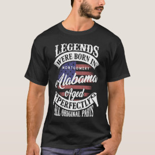 T-shirt Des Légendes Sont Nées À Montgomery Alabama Classi