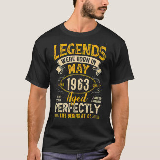 T-shirt Des Légendes Sont Nées En Avril 1963 59ème Anniver