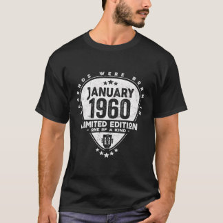 T-shirt Des Légendes Sont Nées En Janvier 1960 - Guitare