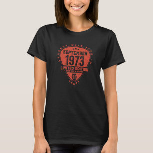 T-shirt Des Légendes Sont Nées En Septembre 1973 Guitare