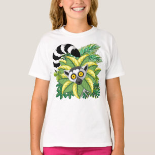 T-shirt Des lémuriens de Madagascar dans la jungle exotiqu
