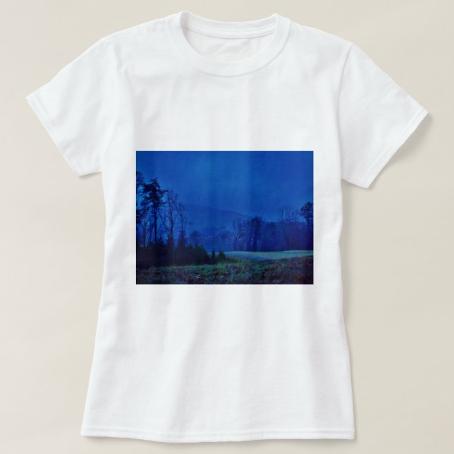 T-shirt Des lumières scintillantes dans un Blue Mountain M (Design devant)