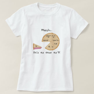 T-shirt Des maths il est aussi facile que… la pièce en t