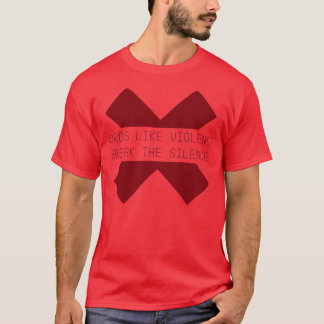 T-shirt Des mots comme Violence burgundy