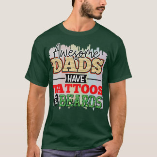 T-shirt Des papas géniaux ont des tatouages et des ours de